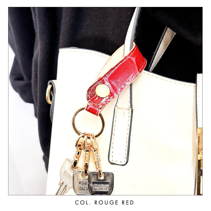 【Leo&Aoi公式ショップ】 2nd ステンドグラス 3連 キーリング 本革 スナップボタン 本革キーリング 【安心の返品保証付き】