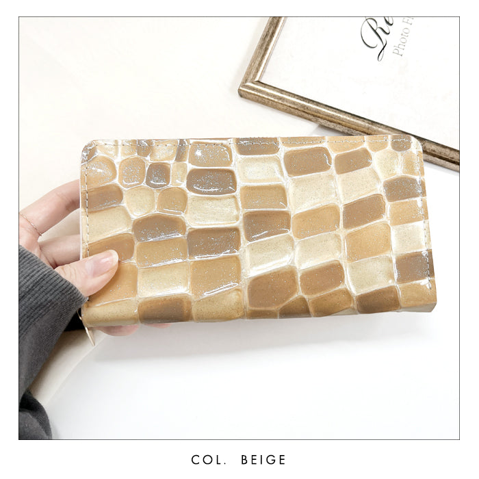 【Leo&Aoi公式ショップ】 2ndステンドグラス 蛇腹 カードポケット付き 長財布 本革 ラウンド型ファスナー 財布 レディース 大容量 【安心の返品保証付き】