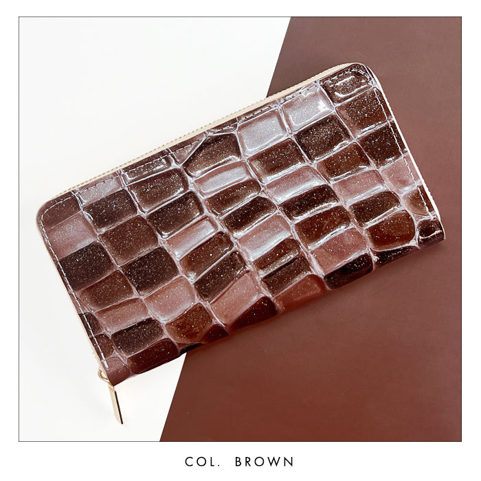 【Leo&Aoi公式ショップ】 2ndステンドグラス 蛇腹 カードポケット付き 長財布 本革 ラウンド型ファスナー 財布 レディース 大容量 【安心の返品保証付き】