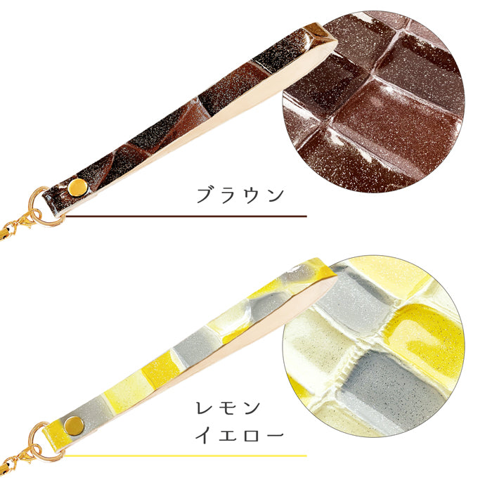 【Leo&Aoi公式ショップ】 2nd ステンドグラス ストラップ マルチストラップ 本革 携帯ストラップ レザー 携帯 スマホ キーホルダー パスケース 定期入れ リストストラップ 革 牛革 手帳型 スマホケース 落下防止 レディース 【安心の返品保証付き】