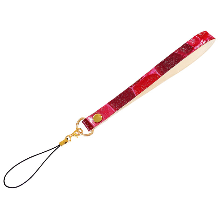 【Leo&Aoi公式ショップ】 2nd ステンドグラス ストラップ マルチストラップ 本革 携帯ストラップ レザー 携帯 スマホ キーホルダー パスケース 定期入れ リストストラップ 革 牛革 手帳型 スマホケース 落下防止 レディース 【安心の返品保証付き】