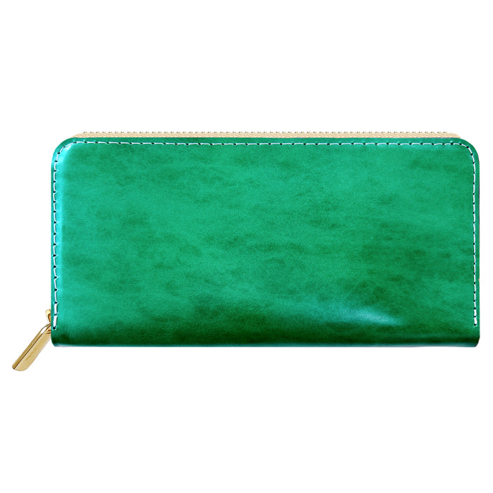 【Leo&Aoi公式ショップ】 アダマス 長財布 本革 財布 ラウンド型ファスナー レディース メンズ 大理石風 大容量 カード収納【安心の返品保証付き】