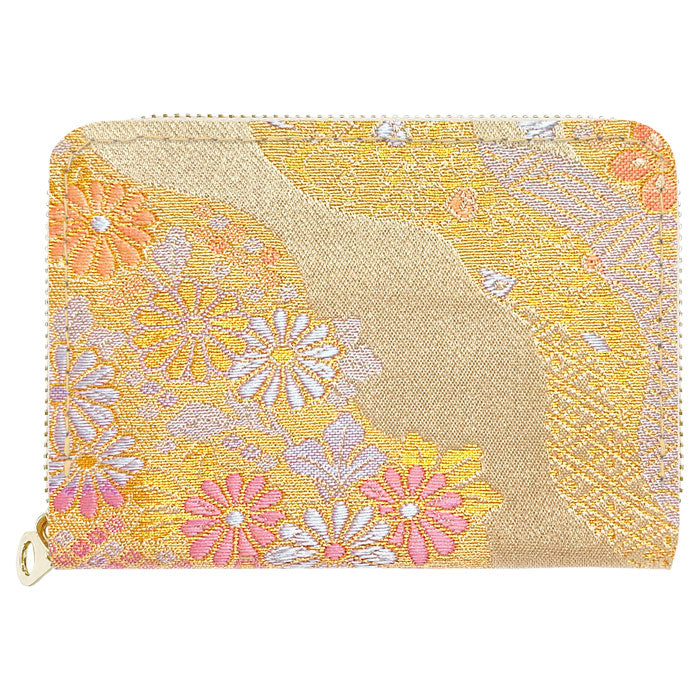 【Leo&Aoi公式ショップ】 西陣織 明 ミニ財布 財布 金襴 ミニウォレット コンパクト ラウンドファスナー サイフ さいふ ウォレット 小さい財布 カード収納 ラウンド財布 ミニサイフ 和風 和柄 和 豪華 織物 ハンドメイド