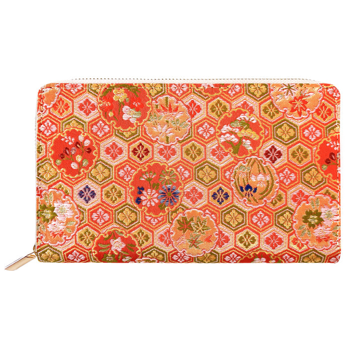 【Leo&Aoi公式ショップ】西陣織 明 マルチケース 通帳ケース パスポートケース 母子手帳ケース 大容量 スリム設計 ファスナー付き メンズ レディース おしゃれ ハンドメイド 和柄 和風 和 【安心の返品保証付き】