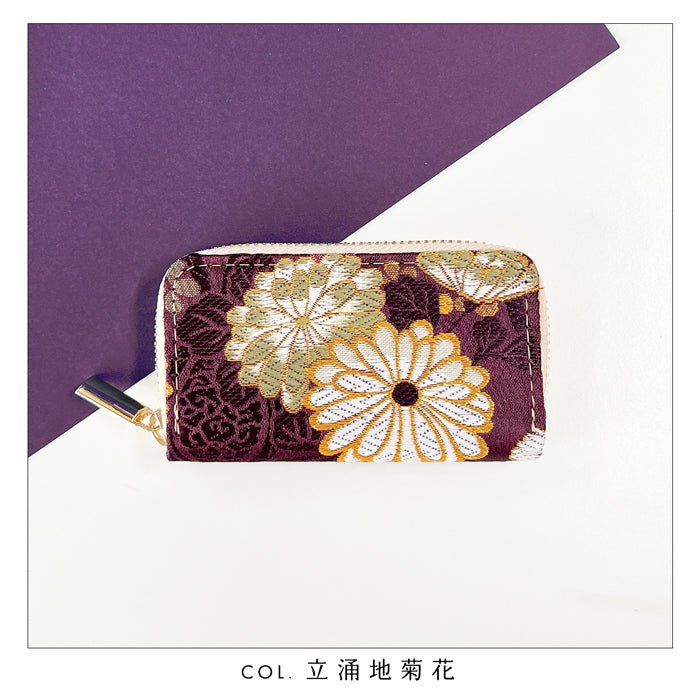 【Leo&Aoi公式ショップ】西陣織 明 ラウンド型キーケース 4連 メンズ レディース スマートキー 鍵入れ 鍵 カギ 収納 スリム コンパクト キーホルダー キーケース 和 和柄 和風【安心の返品保証付き】