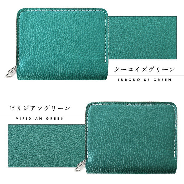 【Leo&Aoi公式ショップ】 ベーシックダンディ 蛇腹 ダブルファスナー 財布 本革 さいふ ウォレット 革 レザー 牛革 牛ヌメ 革財布 ラウンドファスナー ラウンド財布 本革財布 カード収納 Wファスナー メンズ レディース ハンドメイド 【安心の返品保証付き】