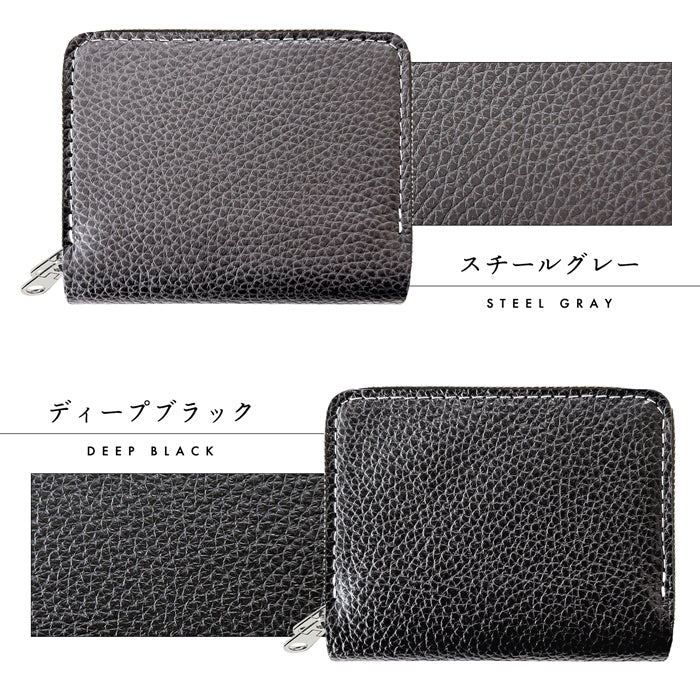 【Leo&Aoi公式ショップ】 ベーシックダンディ 蛇腹 ダブルファスナー 財布 本革 さいふ ウォレット 革 レザー 牛革 牛ヌメ 革財布 ラウンドファスナー ラウンド財布 本革財布 カード収納 Wファスナー メンズ レディース ハンドメイド 【安心の返品保証付き】