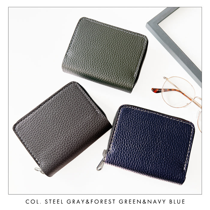 【Leo&Aoi公式ショップ】 ベーシックダンディ 蛇腹 ダブルファスナー 財布 本革 さいふ ウォレット 革 レザー 牛革 牛ヌメ 革財布 ラウンドファスナー ラウンド財布 本革財布 カード収納 Wファスナー メンズ レディース ハンドメイド 【安心の返品保証付き】