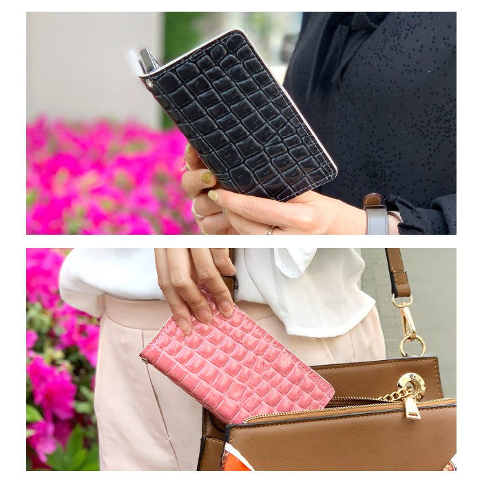 【Leo&Aoi公式ショップ】 AQUOS wish5 SH-52F A502SH SH-M32 カバー 手帳型 本革 美クロコダイル 手帳型ケース sh52f アクオス ウィッシュ5 スマホケース【安心の返品保証付き】