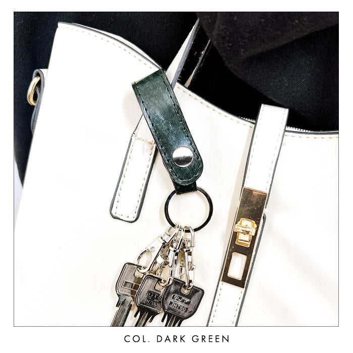 【Leo&Aoi公式ショップ】イギリス製 ブライドルレザー 3連 キーリング 本革 スナップボタン 本革キーリング タンニン鞣し【安心の返品保証付き】