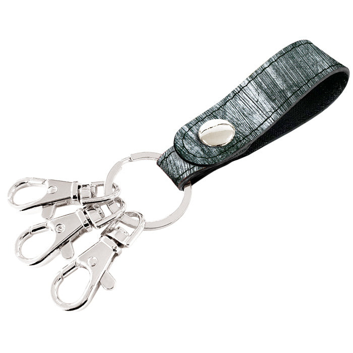 【Leo&Aoi公式ショップ】イギリス製 ブライドルレザー 3連 キーリング 本革 スナップボタン 本革キーリング タンニン鞣し【安心の返品保証付き】