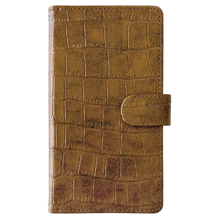 【Leo&Aoi公式ショップ】 らくらくスマートフォン me F-03K ケース カバー 渋い クロコダイル風 手帳型ケース f03k らくらく スマホ スマホケース