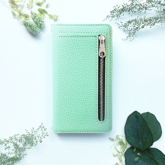 【Leo&Aoi公式ショップ】 らくらくスマートフォン me F-03K ケース カバー ちょこっと財布付き 上品 型押し 手帳型ケース f03k らくらく スマホ スマホケース