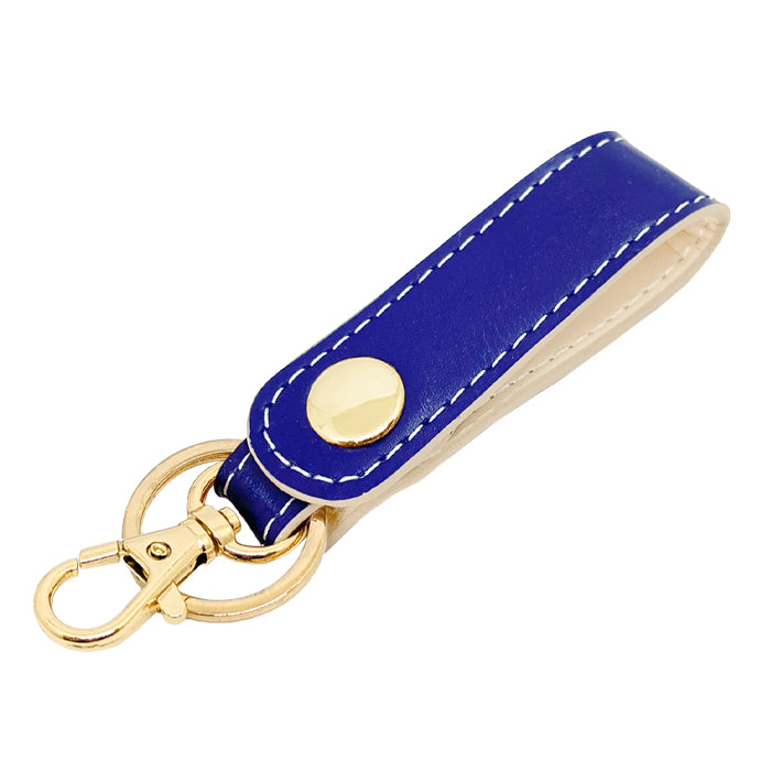 【Leo&Aoi公式ショップ】 本革 キーリング キーホルダー スナップボタン ちょっといい本革 牛革 シンプル クロム鞣