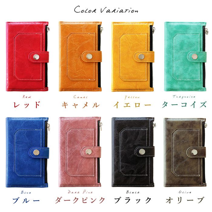 【Leo&Aoi公式ショップ】 GALAXY S22 カバー 手帳型 SC-51C SCG13 ケース チャック付き 財布 手帳型ケース galaxys22 docomo au sc51c ギャラクシー スマホケース【安心の返品保証付き】