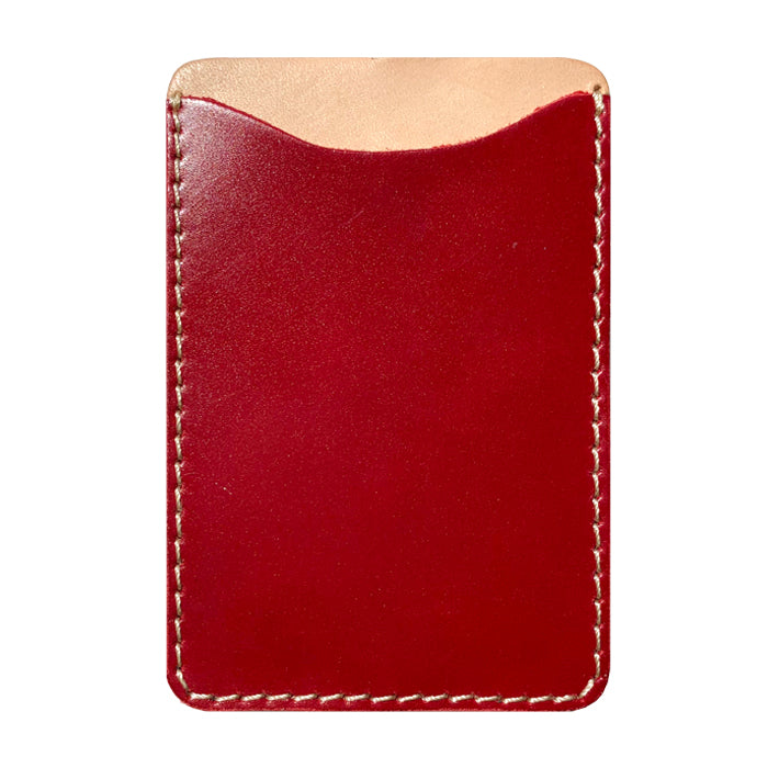 【Leo&Aoi公式ショップ】 コードバン 馬革 スマホ カード収納 カードケース 本革 貼り付け 背面 薄型 カードポケット 背面収納 レザー ポケット カード入れ スリム ICカード 定期入れ シール CARD POCKET 革 レザー ホースレザー 収納ポケット 【安心の返品保証付き】