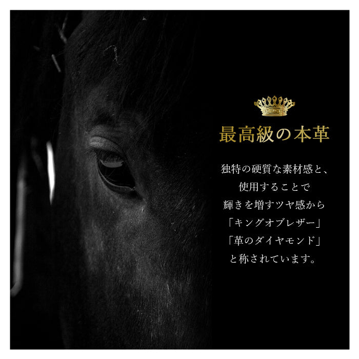 【Leo&Aoi公式ショップ】 コードバン 馬革 ホースレザー 革 本革 コインケース ラウンドファスナー ポーチ 小型財布 小銭入れ コンパクト 小物入れ 高級 レザー ケース【安心の返品保証付き】