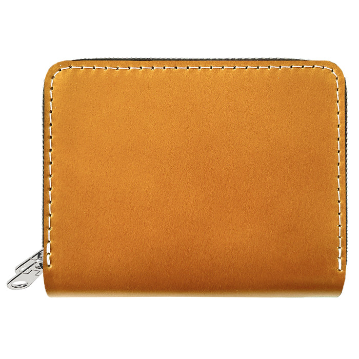 【Leo&Aoi公式ショップ】 本革 コードバン 蛇腹 ダブルファスナー 財布 馬革 メンズ カード収納 ミニ財布 小さい財布 ラウンド型財布 ホースレザー 【安心の返品保証付き】