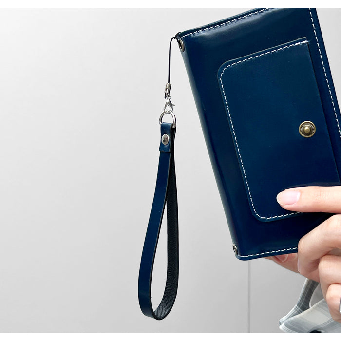 【Leo&Aoi公式ショップ】 コードバン ストラップ 本革 マルチストラップ 携帯ストラップ レザー 携帯 スマホ キーホルダー パスケース 定期入れ リストストラップ 革 馬革 ホースレザー 手帳型 スマホケース 落下防止 レディース メンズ 【安心の返品保証付き】