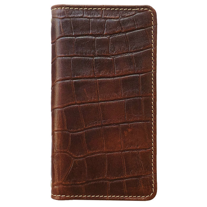 【Leo&Aoi公式ショップ】 本革 クロコダイル 型押し スマホケース 手帳型ケース 100機種以上対応