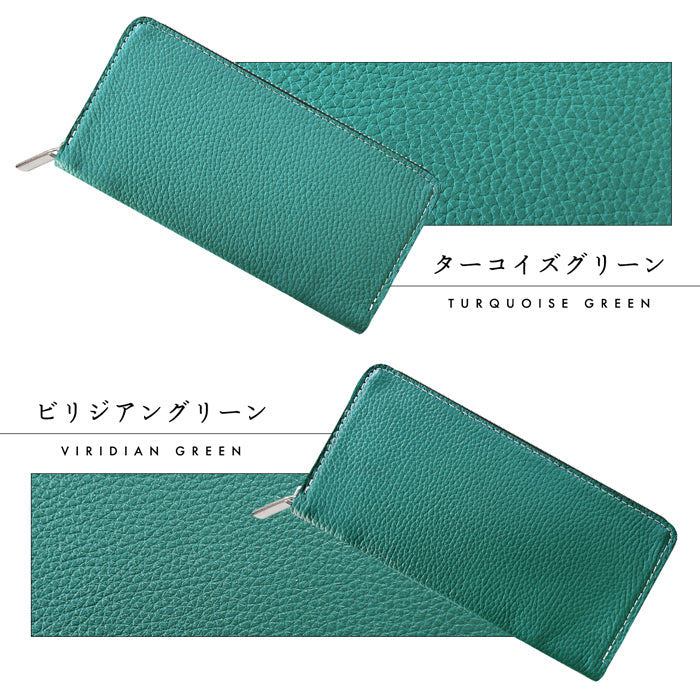 【Leo&Aoi公式ショップ】 ベーシックダンディ 蛇腹式 カードポケット付き 長財布 財布 本革 ラウンドファスナー サイフ さいふ ウォレット 革 レザー 牛革 革財布 型押し 牛ヌメ ラウンド長財布 ラウンド財布 長サイフ 本革長財布 カード収納 メンズ レディース ハンドメイド 【安心の返品保証付き】