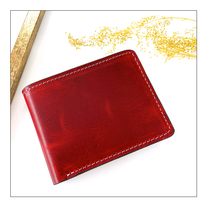 【Leo&Aoi公式ショップ】 ダグラスレザー 二つ折り 財布 本革 サイフ さいふ ウォレット 二つ折り財布 革 イタリア産 レザー メンズ カード収納 小銭入れ コインケース付き 二つ折りサイフ 革財布 メンズ財布 ハンドメイド 革 高級 タンニンなめし【安心の返品保証付き】