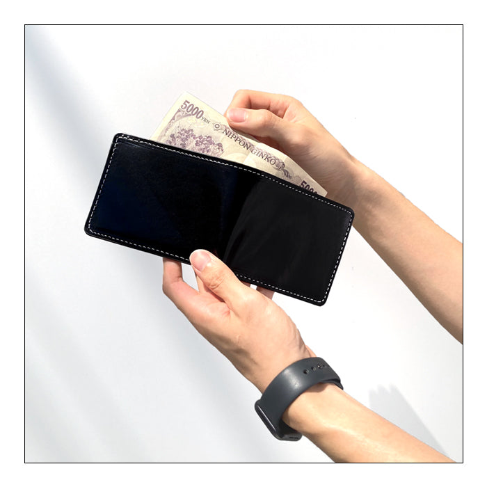 【Leo&Aoi公式ショップ】 ダグラスレザー 二つ折り 財布 本革 サイフ さいふ ウォレット 二つ折り財布 革 イタリア産 レザー メンズ カード収納 小銭入れ コインケース付き 二つ折りサイフ 革財布 メンズ財布 ハンドメイド 革 高級 タンニンなめし【安心の返品保証付き】