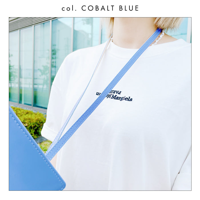 【Leo&Aoi公式ショップ】 エレガントな 型押し ネックストラップ 本革 レザー 本革 ロングストラップ 首掛け 落下防止 ネックホルダー IDカードホルダー IDケース パスケース スマホ スマートフォン ネック ストラップ ナスカン 型押し メンズ レディース 【安心の返品保証付き】