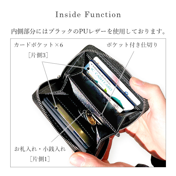 ジェントルマン 牛革 ヌメ革 ミニウォレット ミニ財布 財布 メンズ 本革 コンパクト ラウンドファスナー サイフ さいふ ウォレット 小さい財布 革 レザー カード収納 革財布 ラウンド財布 ミニサイフ 本革ミニ財布 メンズ レディース