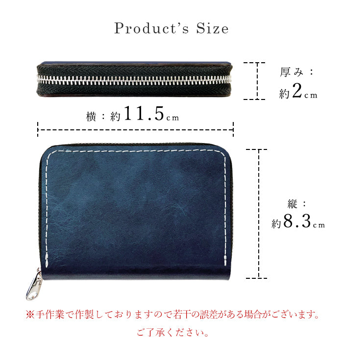 ジェントルマン 牛革 ヌメ革 ミニウォレット ミニ財布 財布 メンズ 本革 コンパクト ラウンドファスナー サイフ さいふ ウォレット 小さい財布 革 レザー カード収納 革財布 ラウンド財布 ミニサイフ 本革ミニ財布 メンズ レディース