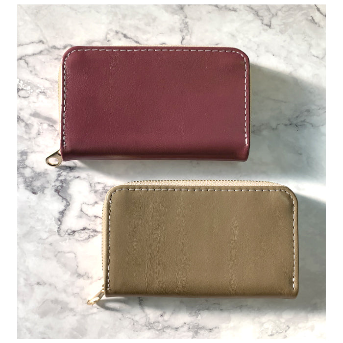 【Leo&Aoi公式ショップ】 ちょっといい本革 クロムなめし コインケース ラウンドファスナー ポーチ 小型財布 小銭入れ コンパクト 小物入れ 革 高級 牛革 カード入れ カードケース メンズ レディース レザー ケース【安心の返品保証付き】
