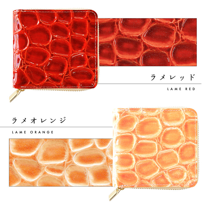 【Leo&Aoi公式ショップ】 ラウンドファスナー グランコッコ ラウンド型 二つ折り財布 本革 財布 小銭入れ レディース 薄型 コインケース付き 【安心の返品保証付き】