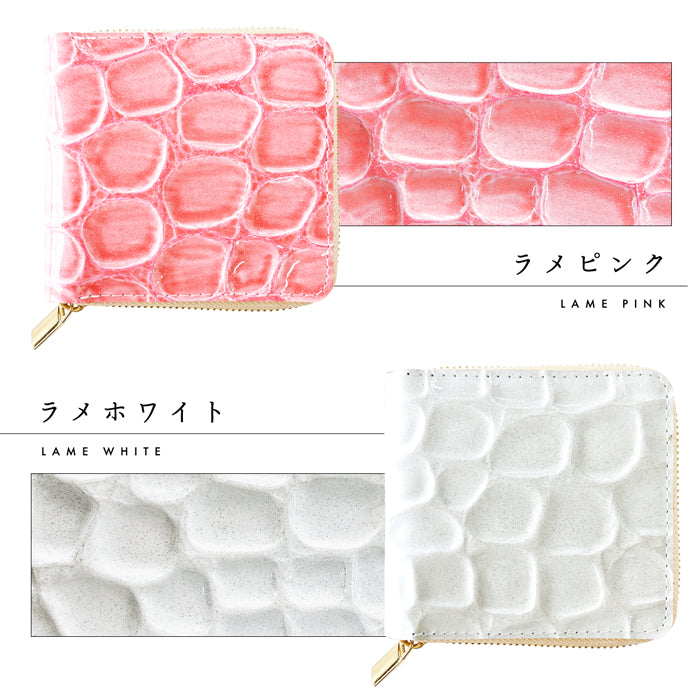 【Leo&Aoi公式ショップ】 ラウンドファスナー グランコッコ ラウンド型 二つ折り財布 本革 財布 小銭入れ レディース 薄型 コインケース付き 【安心の返品保証付き】