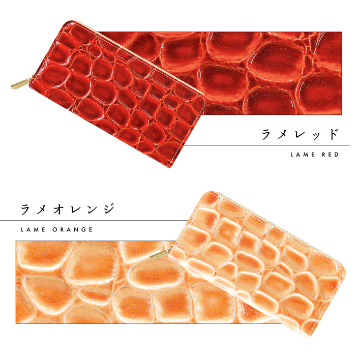 【Leo&Aoi公式ショップ】 グランコッコ ラウンド型長財布 本革 財布 長財布 エナメル ラウンドファスナー サイフ さいふ ウォレット 革 レザー カード収納 革財布 ラウンド長財布 ラウンド財布 長サイフ 本革長財布 レディース ハンドメイド 【安心の返品保証付き】
