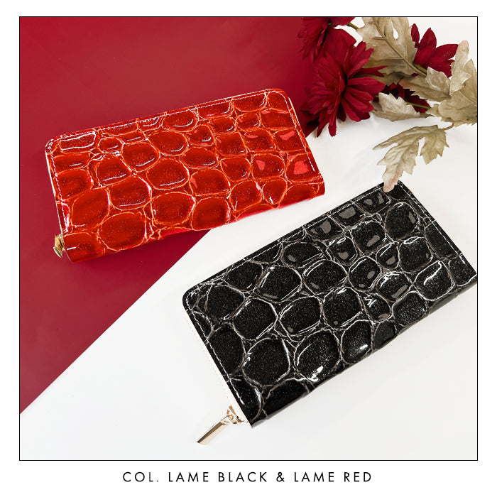 【Leo&Aoi公式ショップ】 グランコッコ ラウンド型長財布 本革 財布 長財布 エナメル ラウンドファスナー サイフ さいふ ウォレット 革 レザー カード収納 革財布 ラウンド長財布 ラウンド財布 長サイフ 本革長財布 レディース ハンドメイド 【安心の返品保証付き】