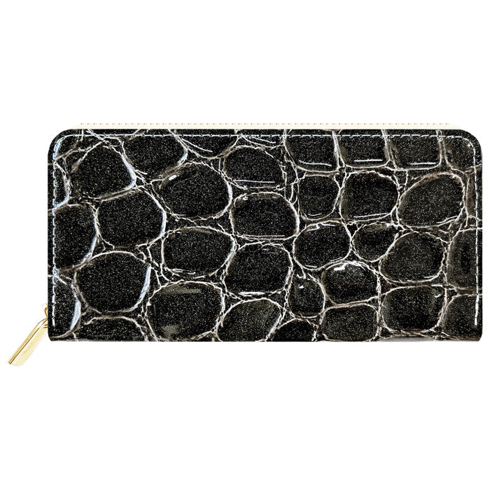 【Leo&Aoi公式ショップ】 グランコッコ ラウンド型長財布 本革 財布 長財布 エナメル ラウンドファスナー サイフ さいふ ウォレット 革 レザー カード収納 革財布 ラウンド長財布 ラウンド財布 長サイフ 本革長財布 レディース ハンドメイド 【安心の返品保証付き】