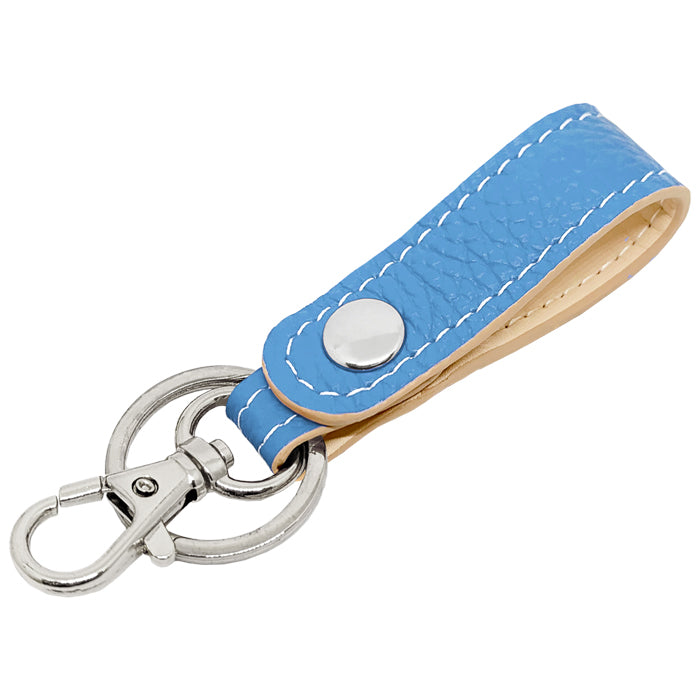 【Leo&Aoi公式ショップ】 本革 キーリング キーホルダー スナップボタン ちょっとハイソな本革 牛革 型押し