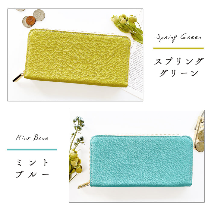 【Leo&Aoi公式ショップ】 ちょっとハイソな本革 長財布 ウォレット 財布 メンズ 本革 ラウンドファスナー サイフ さいふ 革 レザー カード収納 革財布 ラウンド長財布 ラウンド財布 長サイフ 本革長財布 レディース ハンドメイド 牛革 型押し【安心の返品保証付き】