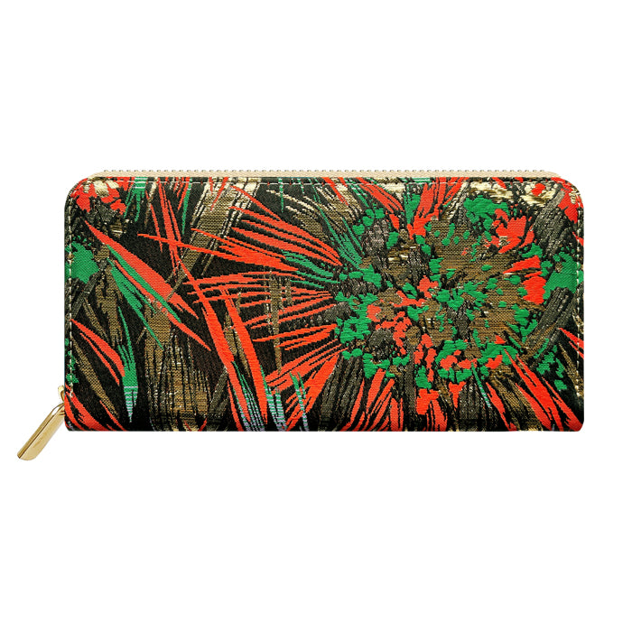 【Leo&Aoi公式ショップ】 長財布 西陣織 花火 ラウンド型長財布 財布 カード収納 和柄 和風 織物 伝統 【安心の返品保証付き】