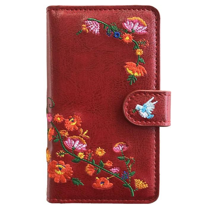 【Leo&Aoi公式ショップ】 arrows We2 F-52E FCG02 M07 A402FC ケース 花刺繍 手帳型ケース f52e アローズ ウィー スマホケース 【安心の返品保証付き】