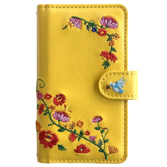 【Leo&Aoi公式ショップ】 arrows We2 F-52E FCG02 M07 A402FC ケース 花刺繍 手帳型ケース f52e アローズ ウィー スマホケース 【安心の返品保証付き】