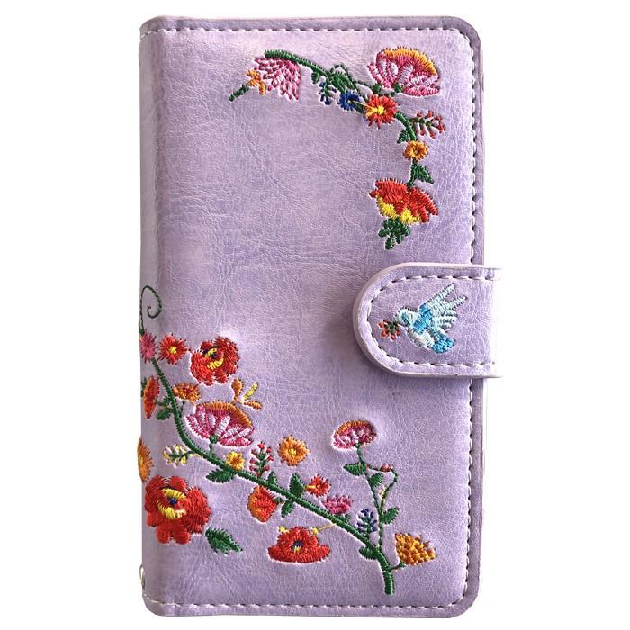 【Leo&Aoi公式ショップ】 arrows We2 F-52E FCG02 M07 A402FC ケース 花刺繍 手帳型ケース f52e アローズ ウィー スマホケース 【安心の返品保証付き】