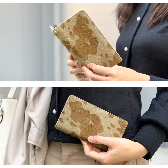 【Leo&Aoi公式ショップ】 本革 大人のハラコ スマホケース 手帳型ケース 100機種以上対応