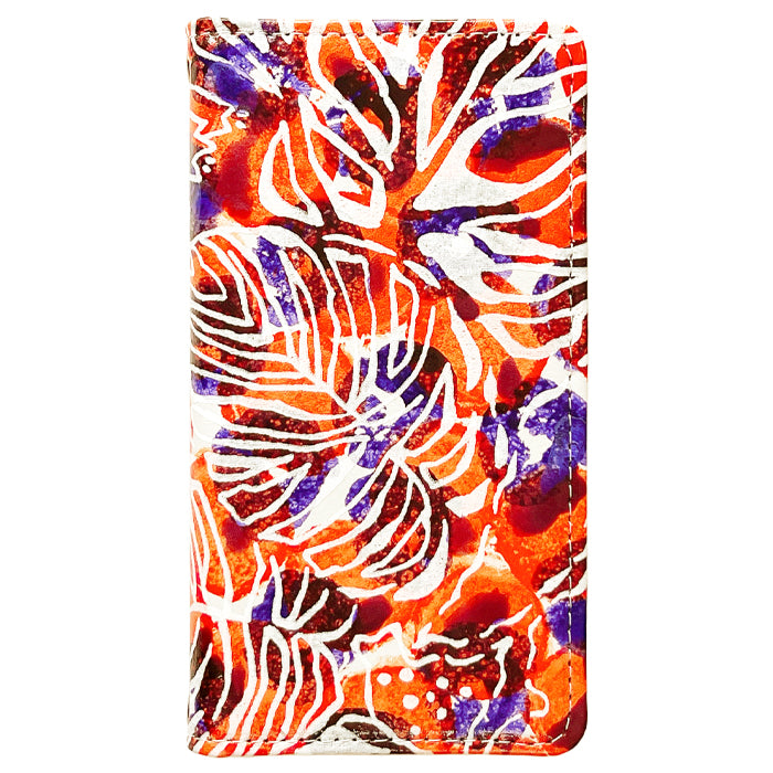 【Leo&Aoi公式ショップ】 らくらくスマートフォン F-52B ケース カバー 手帳型ケース 本革 ハワイアン柄 手帳型 スマホケース らくらくフォン らくらくホン f52b docomo【安心の返品保証付き】