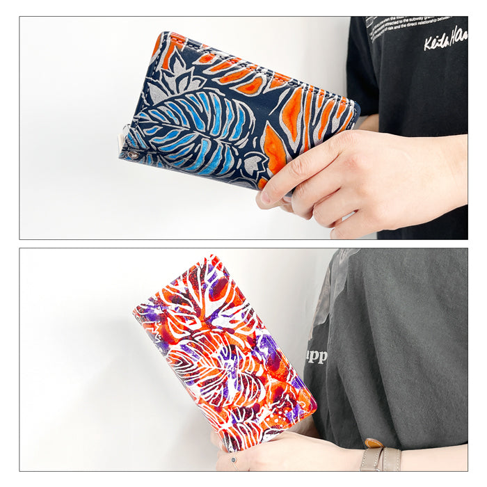 【Leo&Aoi公式ショップ】 iPhone 16 plus iPhone16plus ケース カバー 手帳型 本革 ハワイアン柄 手帳型ケース アイフォン16プラス スマホケース【安心の返品保証付き】