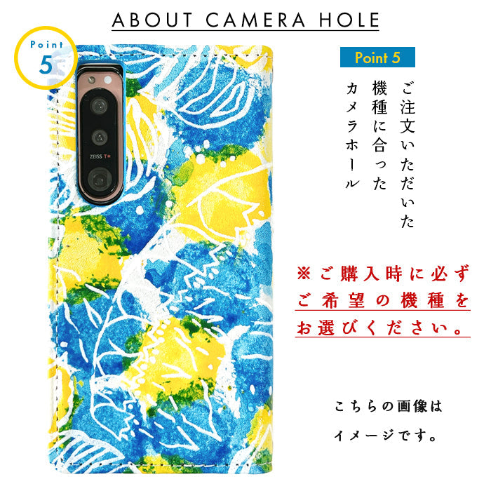 【Leo&Aoi公式ショップ】 Xperia 1 III SO-51B SOG03 A101SO カバー 手帳型 本革 ハワイアン柄 手帳型ケース so51b エクスペリア スマホケース【安心の返品保証付き】