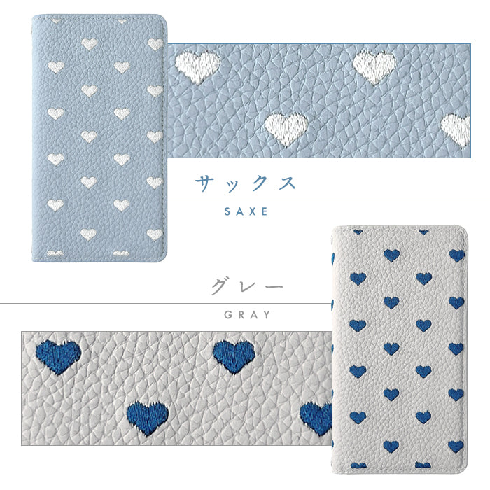 【Leo&Aoi公式ショップ】 Google Pixel 8a ケース カバー pixel8a 手帳型 ハート刺繍 手帳型ケース グーグル ピクセル8a スマホケース 【安心の返品保証付き】
