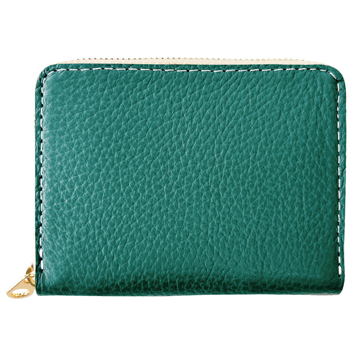 【Leo&Aoi公式ショップ】ちょっとハイソな本革 蛇腹 シンプル財布 本革 財布 メンズ レディース ラウンド型ファスナー ミニ財布 カード入れ 【安心の返品保証付き】