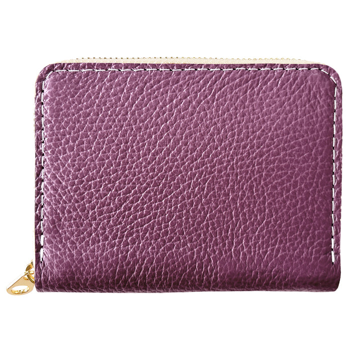 【Leo&Aoi公式ショップ】ちょっとハイソな本革 蛇腹 シンプル財布 本革 財布 メンズ レディース ラウンド型ファスナー ミニ財布 カード入れ 【安心の返品保証付き】