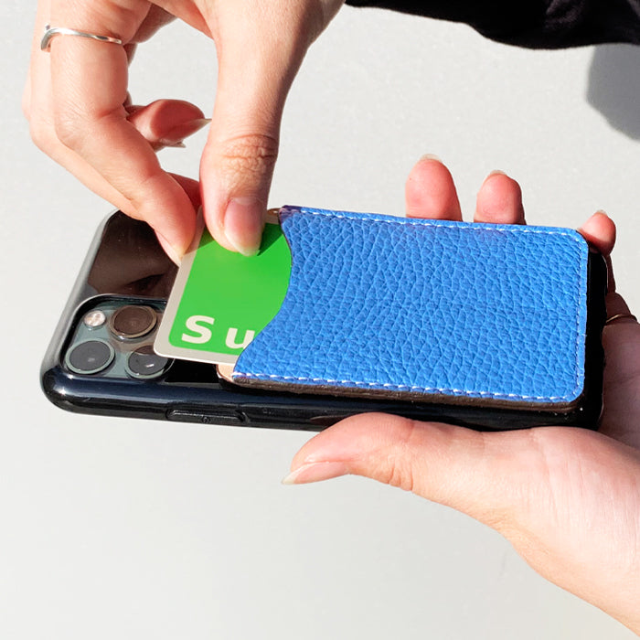 【Leo&Aoi公式ショップ】 ちょっとハイソな本革 スマホ カード収納 カードケース 貼り付け 背面 薄型 カードポケット 背面収納 レザー ポケット カード入れ スリム ICカード 定期入れ シール CARD POCKET 革 レザー 牛革 収納ポケット 【安心の返品保証付き】
